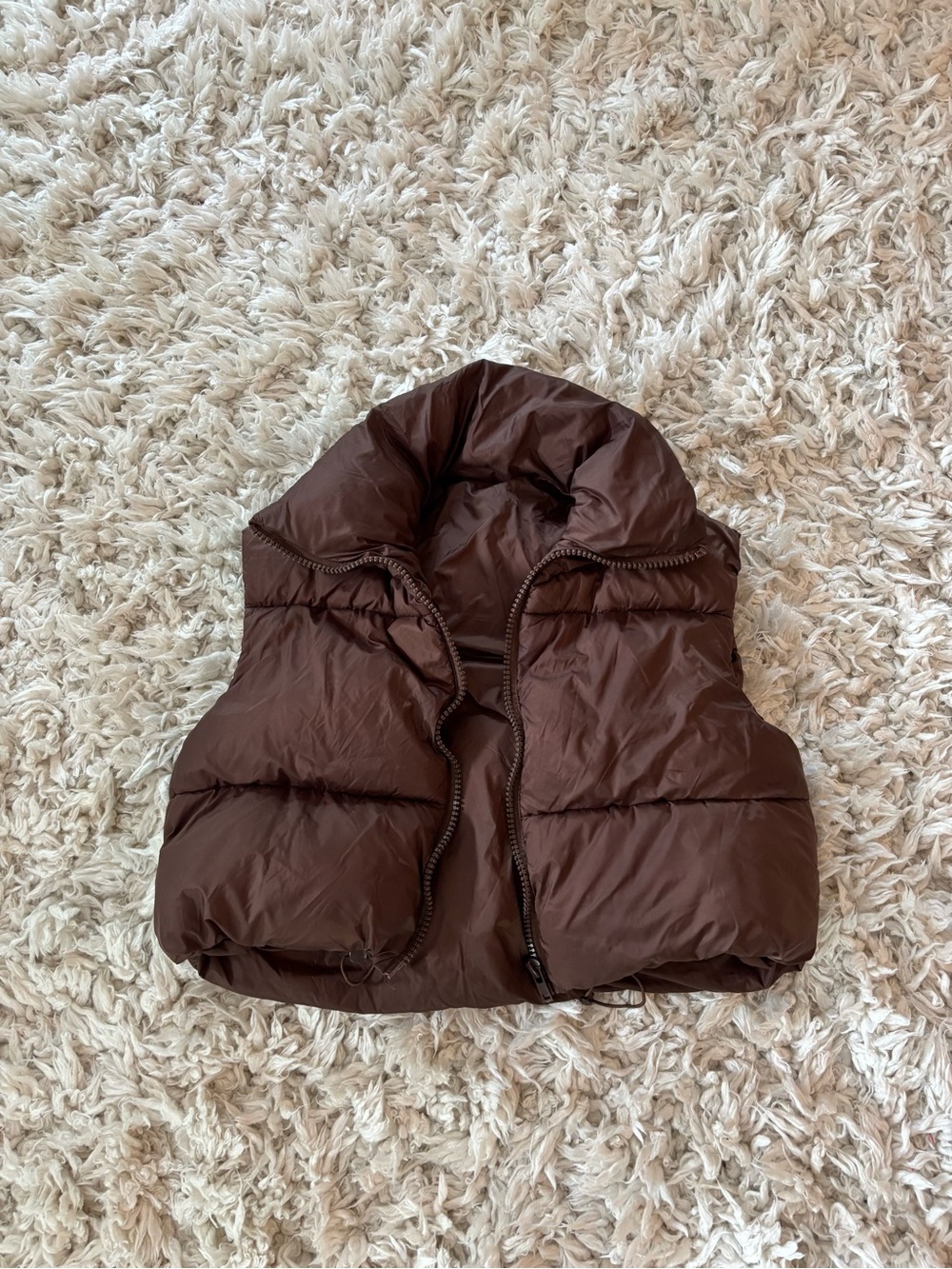 Amazon Brown Quilted Puffer Vest